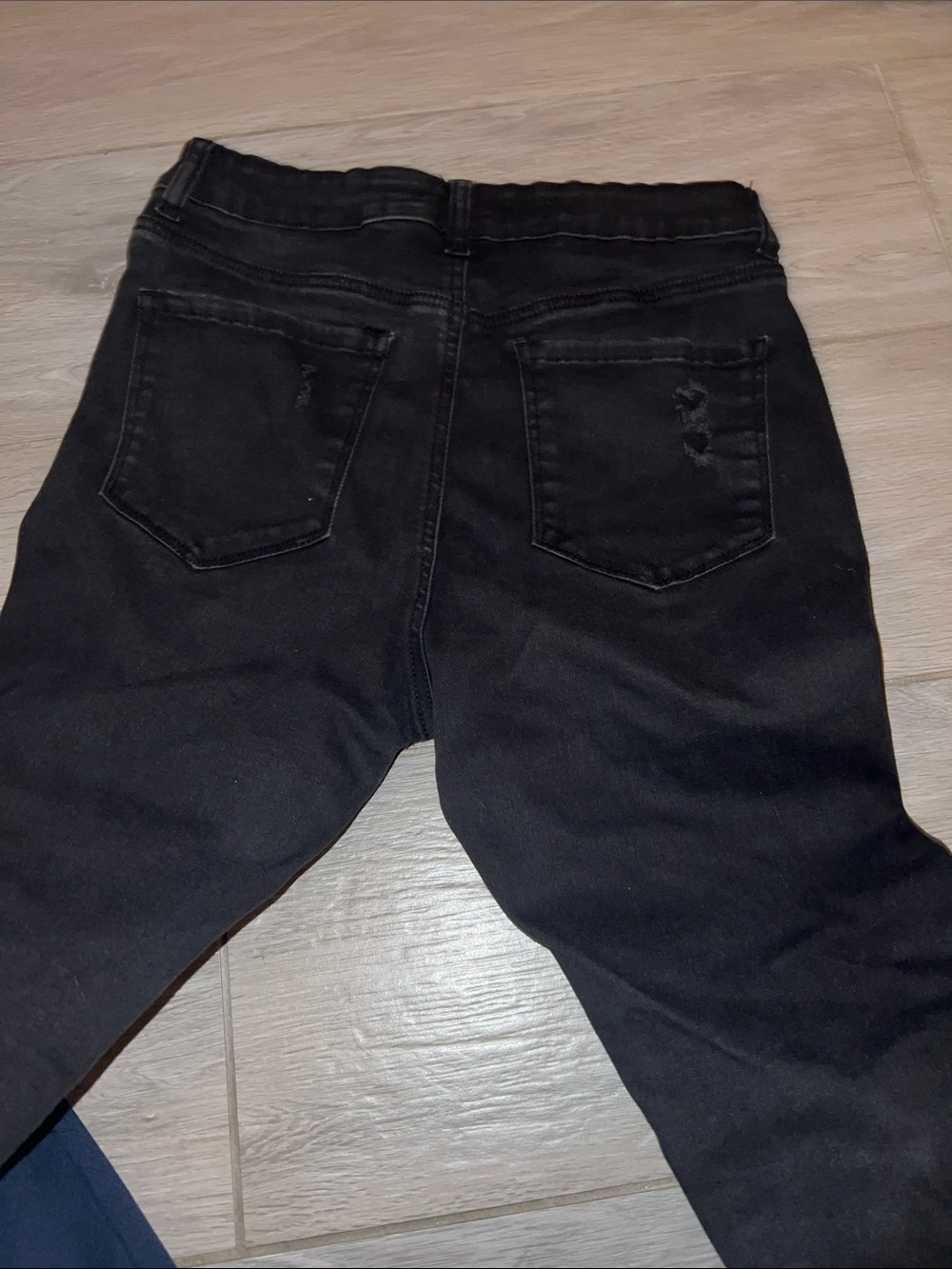 Wax Jean Black Distressed Women's Jeans - Picture 2 of 3